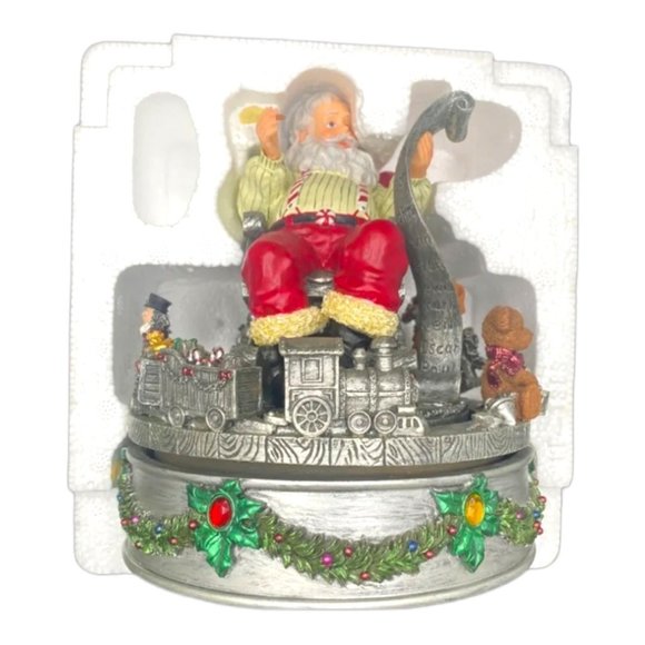 Home For The Holidays Rotating Musical Santa Vintage Centerpiece Music Box - Picture 9 of 12